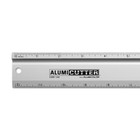 Alumicolor Alumicutter Aluminum Steel Straight Edge For Office  12in  Silver