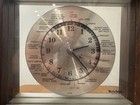Vtg Mcm Verichron Pristine Gmt World Time Desk Mantel Clock Wood Glass