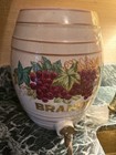 Antique English Late 19th Century Victorian Ceramic Porcelain Brandy Barrel Tap