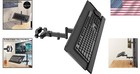 Versatile Pole Mount Keyboard Tray For Standard   Oversized Keyboards  Black