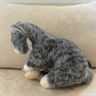 Vintage Grey And White Tabby Kitten And Mouse Avanti Baby Animals Applause 1985