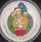 2022 Tuvalu  1 Simpsons Seasons Greetings 1oz Silver Colorized  9999 Coin