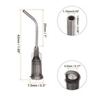 12pcs Blunt Tip Dispensing Needles 16g 1 Inch Bent Needle With Luer Gray