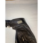 Harley-davidson Leather Chaps Black Braided Trim Biker Riding Pants Usa M