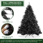 Open Box - 6ft Artificial Black Spruce Holiday christmas Tree W  Stand
