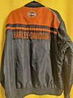 Harley-davidson Jacket Men 3xl Orange Black Genuine Moterclothes Great Condition