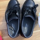 Grabbers Women s Size 10m Slip Resistant Work Shoes Black Leather New
