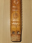 Vtg Yugoslavian Slav Hand Carved Wood Double Flute Balkan Dvojnica Instrument