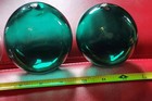 4 Japanese Blown Glass Fishing Floats Different Sizes 2-aqua 2-clear  