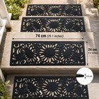 Set Of 4 Sunflower Rubber Stair Treads Non Slip Step Mats Outdoor Porch Traction