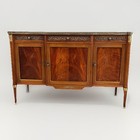 French Louis Xvi Style Marble-top Mahogany Sideboard