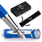  Fountain Pen Set  Medium Nib  Includes 24 Pack Ink Cartridges  Ink Refill 