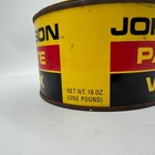 Johnson Paste Wax Vintage 16 Oz Yellow Tin Floor Wood Furniture Polish Decor 90 