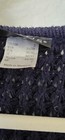 Venus 1 4 Zip Sweater Womens Small Navy Blue Open Knit Beach Vacation Classic