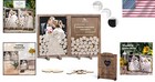 Customizable Acrylic Rustic Guest Book With 160 Hearts - Perfect For Weddings