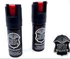 2 Pack Police Magnum Pepper Spray 1 2oz Unit Safety Lock Self Defense Security 