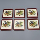 Pimpernel Drink Coasters Grape Cluster Set Of 6 Barware Used Cork Backing
