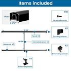 Muzata 6 6  Aluminum Handrail Kit Black Cable Railing System Work With Wood
