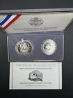 1991 Mount Rushmore Commemorative 2-coin Proof Set Silver 1   Half Dollar W  Coa