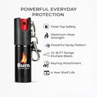 Burn Pepper Spray For Self Defense 1 2oz Police Grade Oc Security Keychain Black