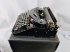 Antique 1930s Remington Rand Noiseless Portable Typewriter Original Case Vg 