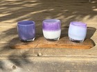 Glassybaby Candle Holder     3-slot Reclaimed Wine Barrel Stave Display   Handmade