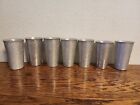 7 Vintage Hammered Aluminum Metal Tumblers Cups Camping 