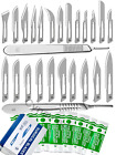 100 Sterile Surgical Blades With Free Scalpel Knife Handle Medical Dental Tools