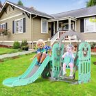 Kids Slide And Swing Set  5 In 1 Toddler Slide Climber Indoor Outdoor Playground