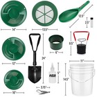 Asr Outdoor 20pc Complete Gold Panning Kit 50 Inch Folding Sluice Box And Bucket