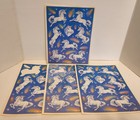 Vintage Hallmark 1984 Unicorn Wings Stars Stickers Lot Of 4 Sheets  2 Missing