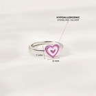 Groovy Heart Size 5 Baby   Toddler   Kids Ring Enamel - Sterling Silver