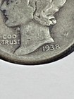 1938 10c Mercury Dime  90  Silver   1825