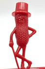 Mr Peanut Nut Tray Red Plastic Planters Divided Dish