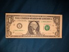 2017 Federal Reserve Note Off Center Miscut Error  1 One Dollar Bill Note