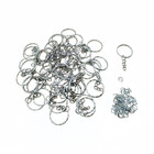 50pcs Bulk Keychains Set Split Keychains Rings With Chain 1 Inch Key Rings