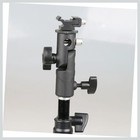 Metal Flash Bracket Light Stand Hot Shoe Mount Umbrella Holder Swivel Hole V9f9