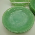 Vintage Fire King Jadeite Alice Saucer Plate Anchor Hocking 6    Milk Glass
