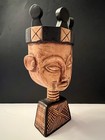 Vintage Decorative African Wood Hand-carved Statue Ghana 15    H