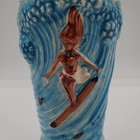 Vintage 60s Surfer Girl Tiki Mug Otagiri Surf Waves Ceramic Rare Very Good Tgc