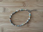 New  Multi-stone   Stainless Steel Handmade Anklet 10 1 8 To 11 1 2 Inches - A89