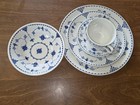 Franciscan Denmark Ironstone Blue   White Dinner Set Cup Plate Saucer