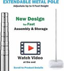 2 Set Balloon Column Stand Kit With Extendable Metal Pole And Heavy Water Bases