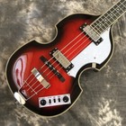 Violin Bbt 4-string Electric Bass Guitar Red Flamed Maple Top Jazz Free Shipping