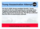 President Donald Trump Assassination Attempt Trading Card 2024