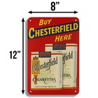 Chesterfield Cigarettes Ad 8x12 Inch Aluminum Tin Sign 4 Holes - Etin0456