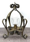 Brass Vintage Ornate Hanging Candle Holder Lantern Floral Design 8   x11   