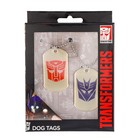 Transformers Autobot   Decepticon Logo Dog Tags