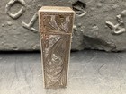 Antique Vtg 800 Sterling Silver Lipstick Case Art Deco Etched Compact 925 26g