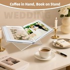 Clear Acrylic Book Stand 12 6 X 6 7 X 5 In 0 2in Thick Cookbook Bible Holder